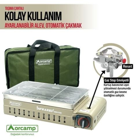 Orcamp Çantalı Dumansız Izgara Ocak bej