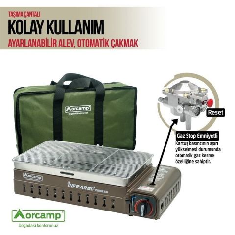 Orcamp Çantalı Dumansız Izgara Ocak Kahve