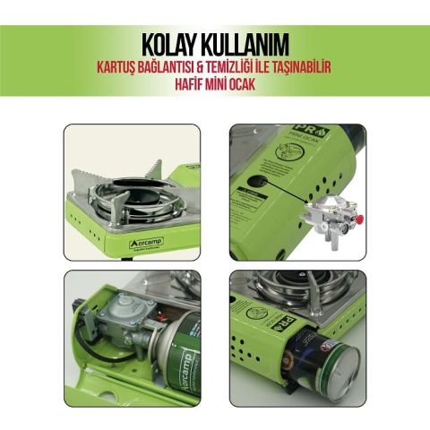 Orcamp Mini Çantalı Kamp Ocak Yeşil