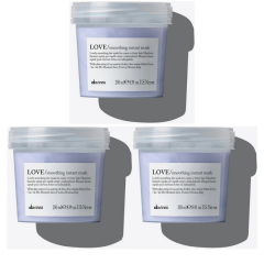 Ekonomik Üçlü Davines Love Smoothing Instant Mask Kabarma Önleyici Hızlı Saç Maskesi 250ml - %100 Orijinal %100 Doğal