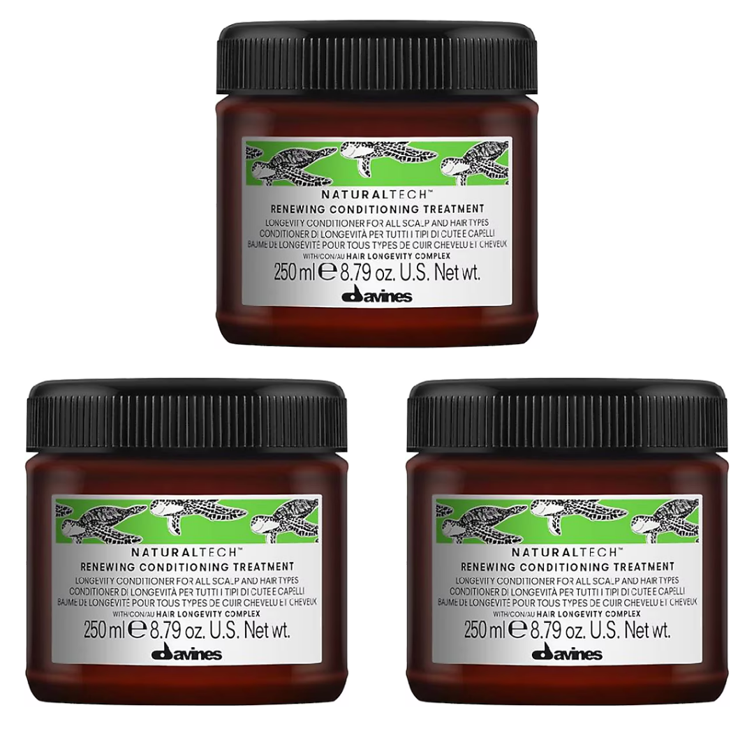 Ekonomik Üçlü Davines NaturalTech Renewing Yenileyici Saç Kremi 250 ML - %100 Orijinal %100 Doğal