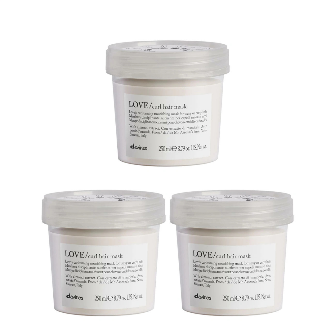 Ekonomik Üçlü Davines Love Curl Bukle Belirginleştirici Saç Maskesi 250ml - %100 Orijinal %100 Doğal
