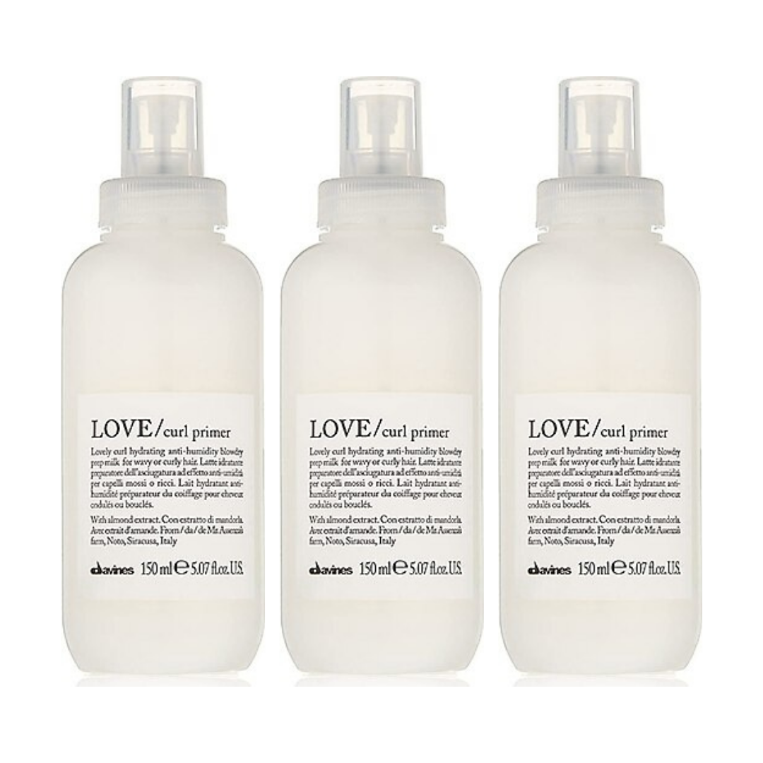 Ekonomik Üçlü Davines Love Curl Primer Kıvırcık Dalgalı Saçlar için Süt 150ml - %100 Orijinal %100 Doğal