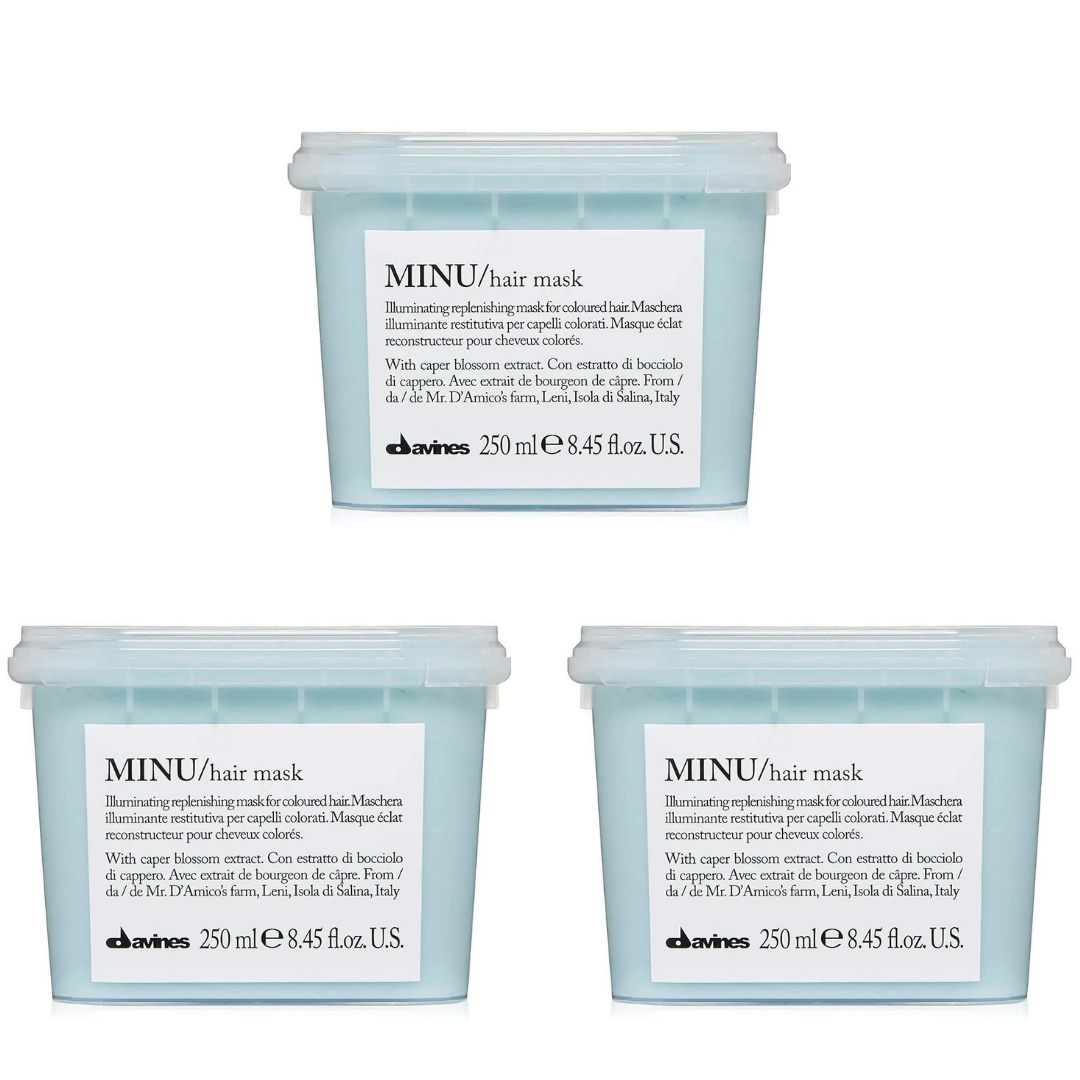 Ekonomik Üçlü Davines Minu Boyalı Saç Maskesi 250ml - %100 Orijinal %100 Doğal
