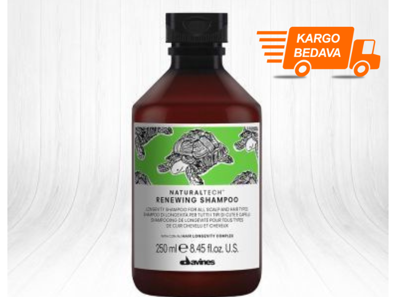 Davines NaturalTech Renewing Tüm Saç Tipleri için Şampuan 250ml - Ücretsiz Kargo - %100 Orijinal