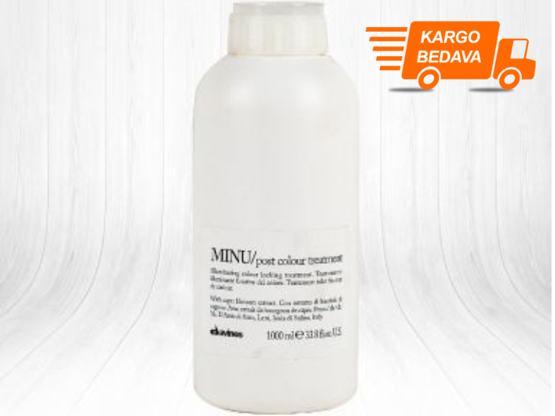 Davines Minu Post Color Boya Sonrası Sabitleyici Şampuan 1000ml - Ücretsiz Kargo - Pompa Hediyeli - %100 Orijinal