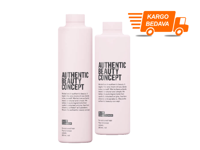 Authentic Beauty Concept GLOW Renklendirilmiş Saçlar İçin Bakım Seti 3 - Ücretsiz Kargo - %100 Orijinal- %100 Saf