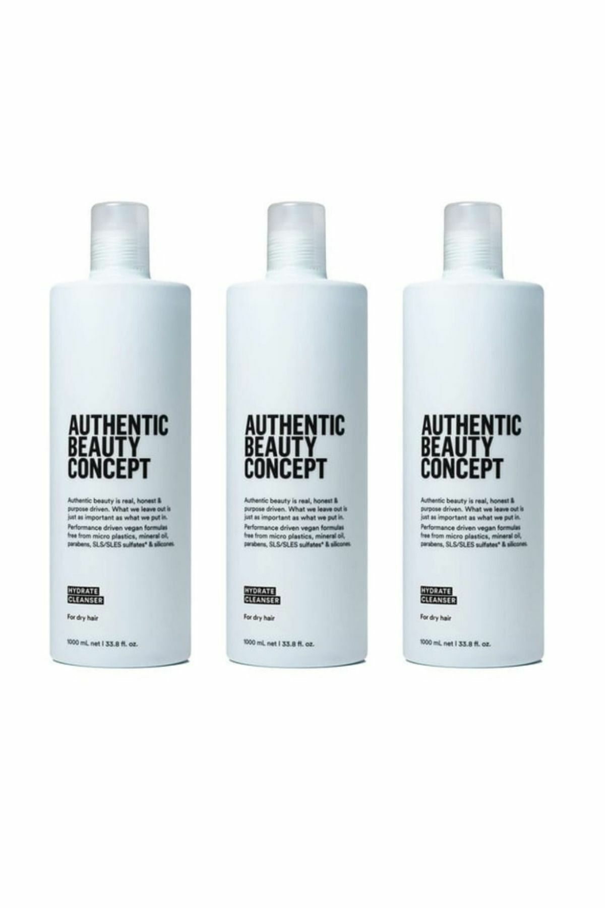 Ekonomik 3 Adet Hydrate Şampuan 1000 ML-Pompa Hediyeli
