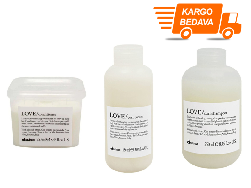 Davines Love Curl Bukle Belirginleştirici ve Bakım Seti 6 - Ücretsiz Kargo - %100 Orijinal