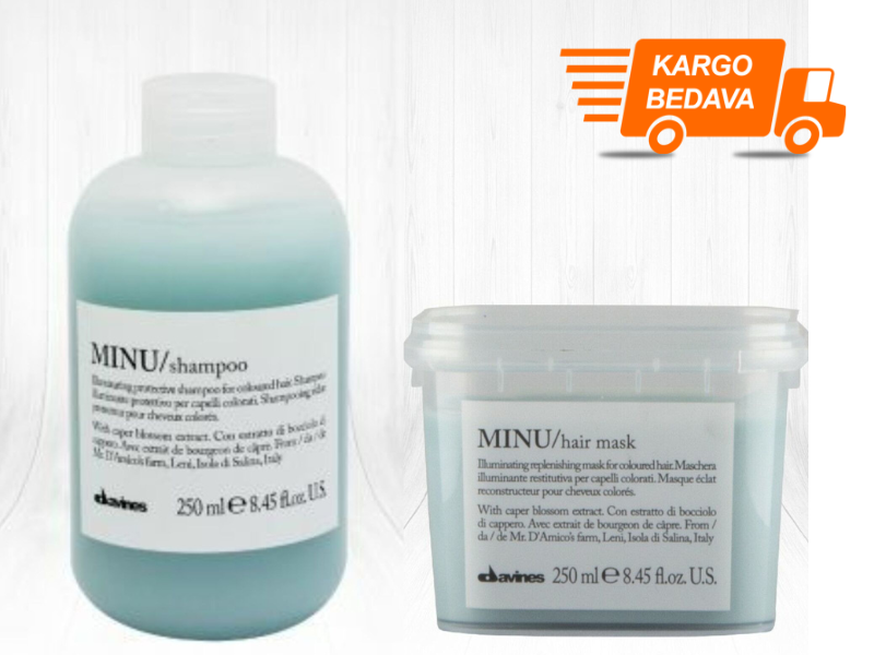 Davines Minu Boyalı Saçlar İçin Bakım Seti 5 - Ücretsiz Kargo - %100 Orijinal