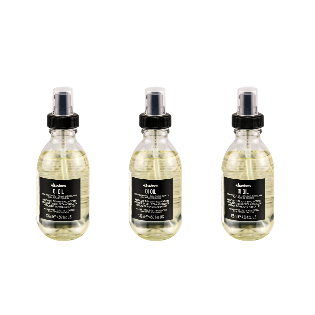 Ekonomik Üçlü Davines OI/OIL Tüm Saç Tipleri için Bakım İksiri 135ml - %100 Orijinal %100 Doğal
