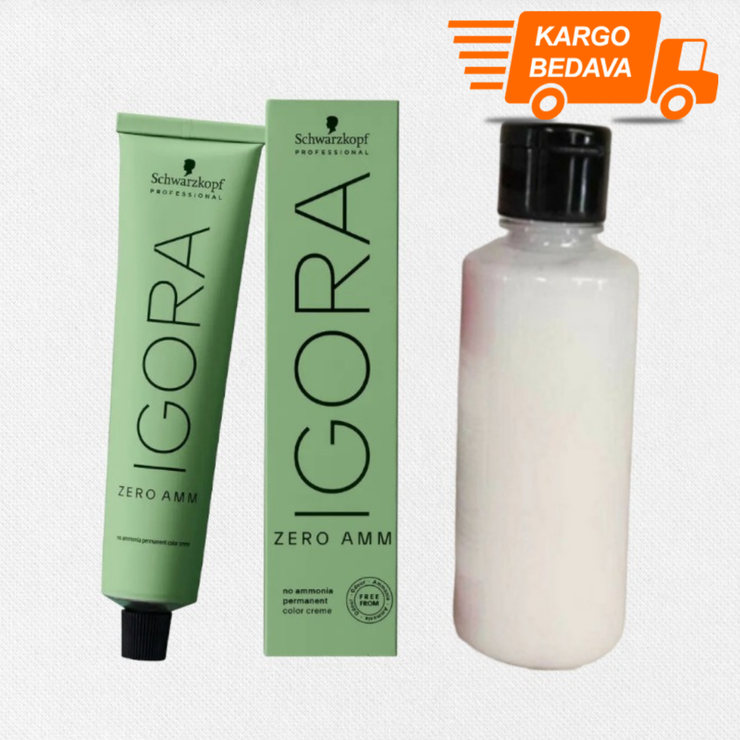 Igora Zero Amm 9-0 Saç Boyası + Oksidan(Emülsiyon) %100 Doğal Amonyaksız- %100 Beyaz Kapama- Ücretsiz Kargo