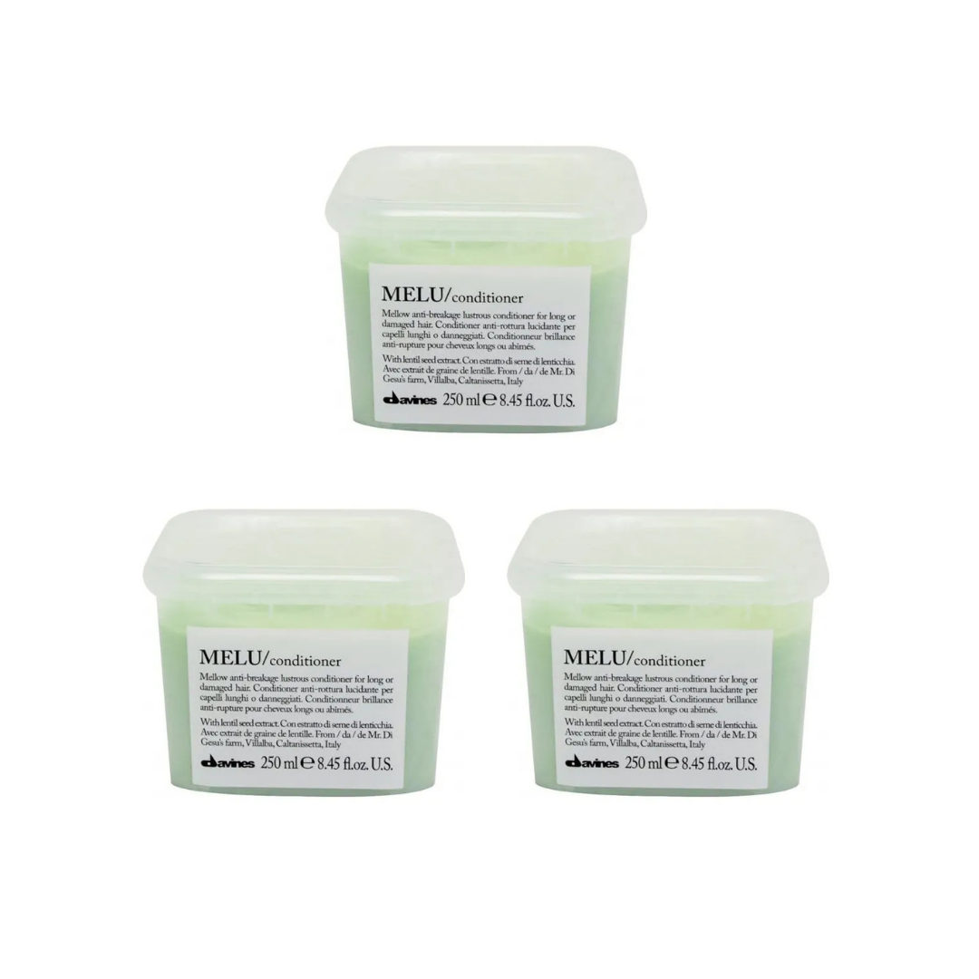 Ekonomik Üçlü Davines Melu Mellow Kırılma Önleyici Parlaklık Kremi 250ml - %100 Orijinal %100 Doğal