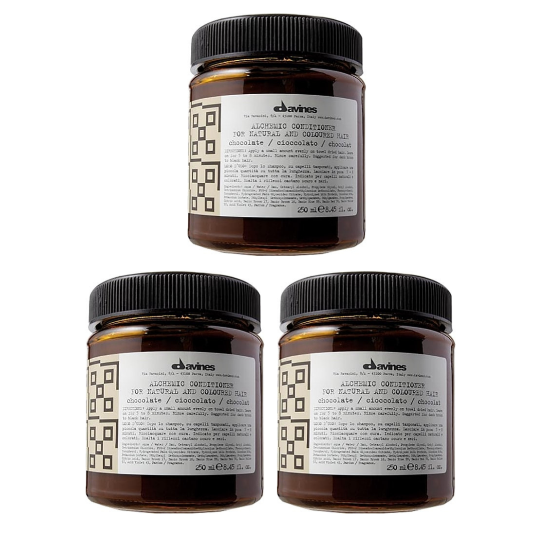 Ekonomik Üçlü Davines Alchemic Çikolata Saç Kremi 250ml - %100 Orijinal %100 Doğal