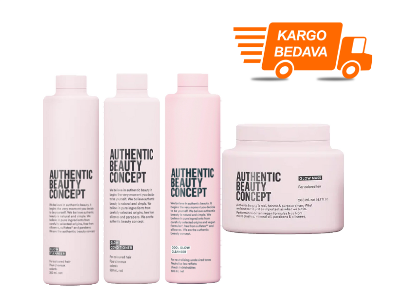 Authentic Beauty Concept GLOW Renklendirilmiş Saçlar İçin Bakım Seti - Ücretsiz Kargo - %100 Orijinal- %100 Saf