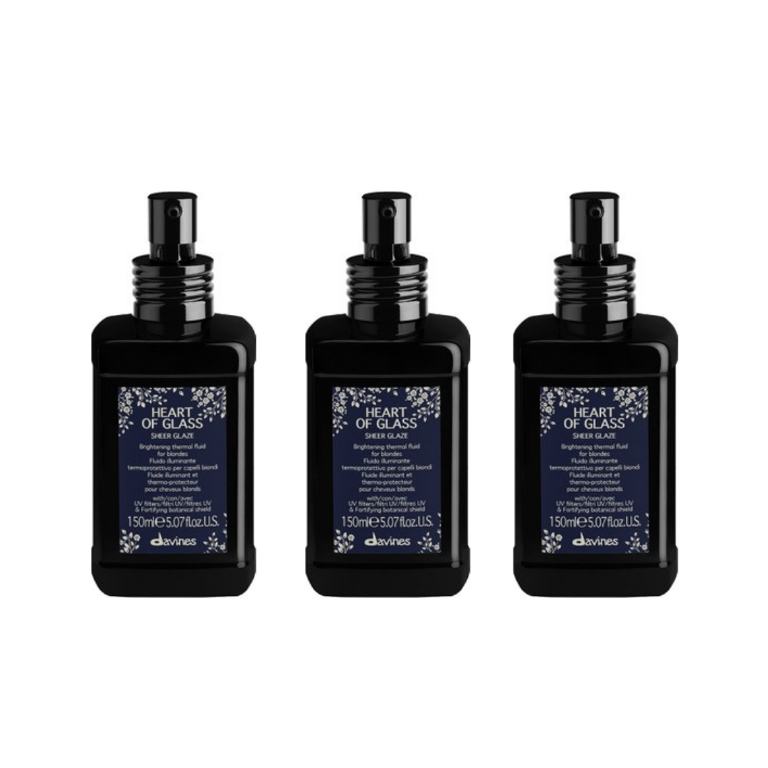 Ekonomik Üçlü Davines Heart of Glass Sheer Glaze Koruyucu Sprey 150ml - %100 Orijinal %100 Doğal