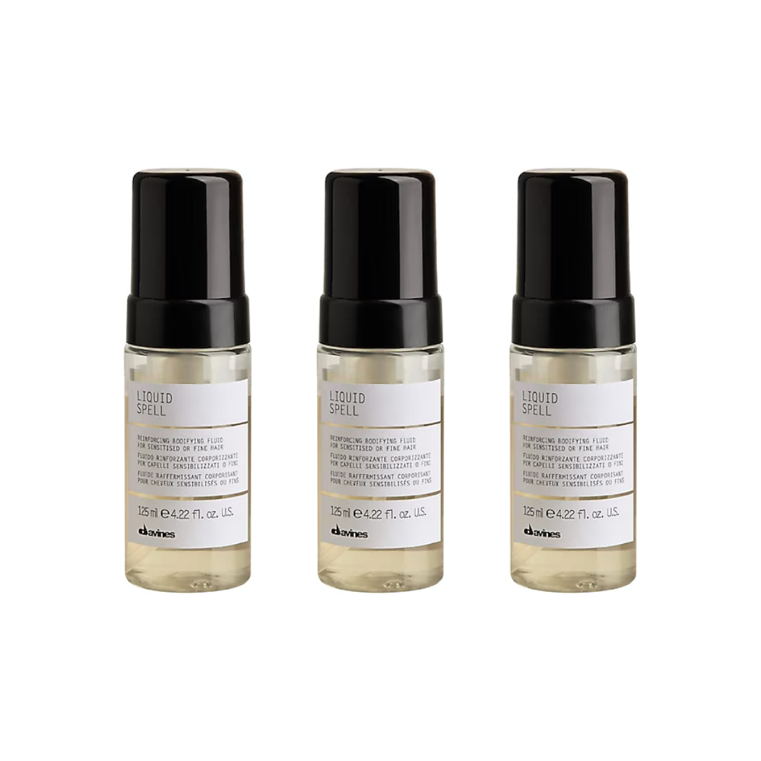Ekonomik Üçlü Davines Liquid Spell Reinforcing Saç Güçlendirici Hacim Sıvısı 125ml - %100 Orijinal %100 Doğal