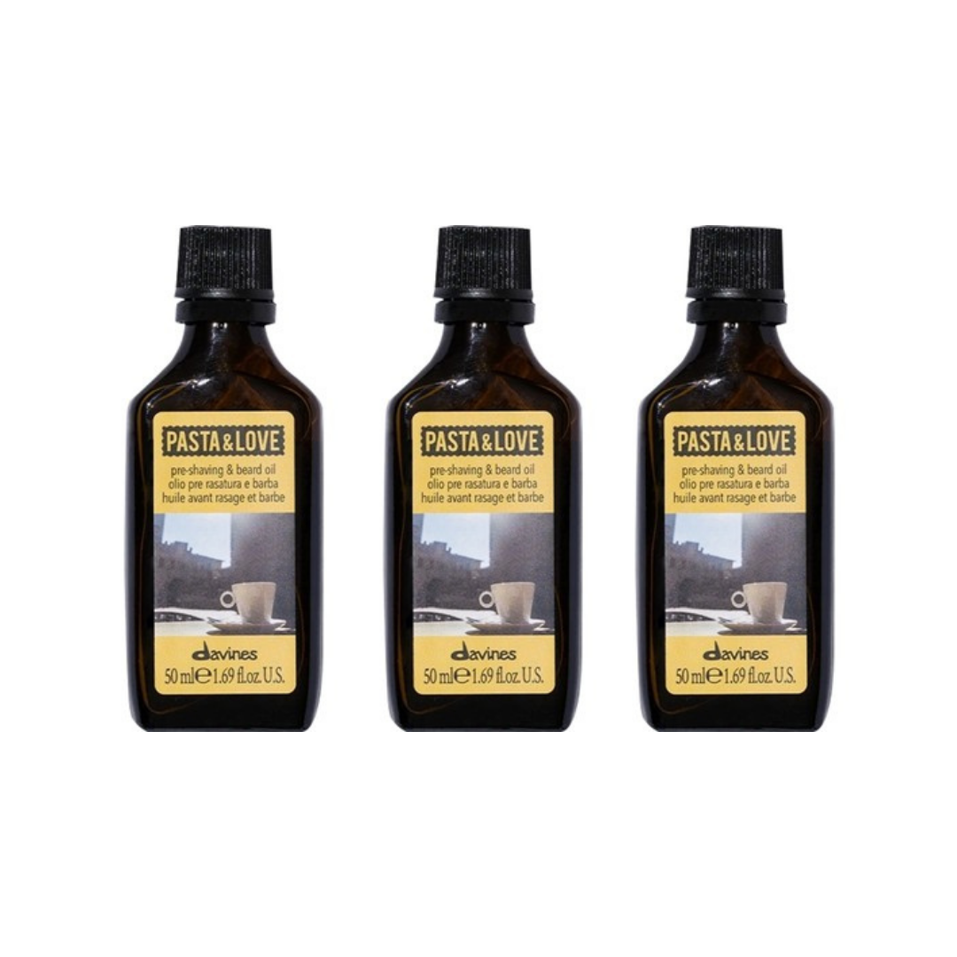 Ekonomik Üçlü Davines Pasta&Love Tıraş Öncesi Sakal Bakım Yağı 50ml - %100 Orijinal %100 Doğal