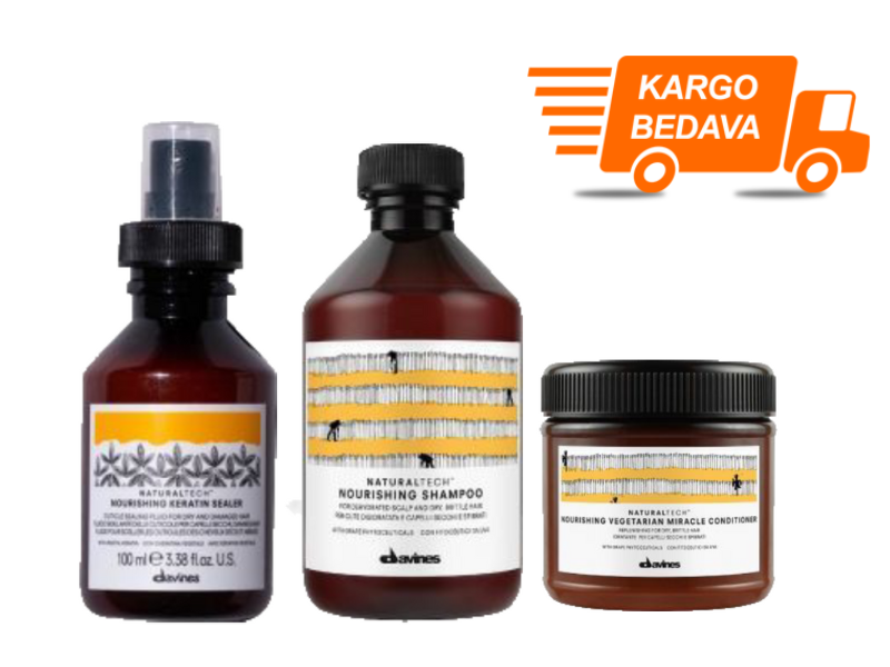 Davines Nourishing Çok Kuru ve Hasar Görmüş Saçlar İçin Yoğun Onarım Bakım Serisi 3 - Ücretsiz Kargo - %100 Orijinal