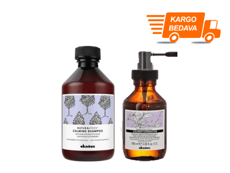 Davines Calming Hassas Baş Derileri İçin Yatıştırıcı Bakım Serisi 3 - Ücretsiz Kargo - %100 Orijinal