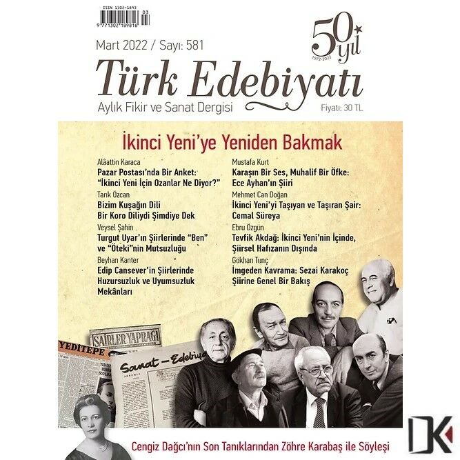 Türk Edebiyatı 581.Sayı Mart 2022