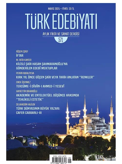 Türk Edebiyatı Dergisi 571.Sayı Mayıs 2021