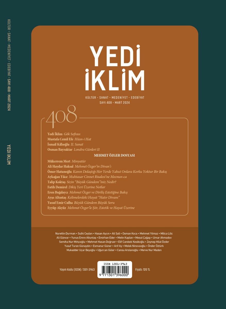 Yedi İklim 408.Sayı Mart 2024