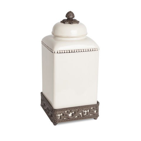 Ceramic Acanthus Canister