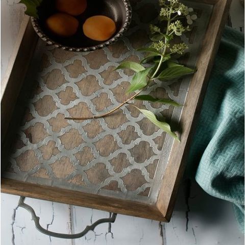 Wood/Metal Ogee-G Tray