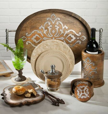 Wood and Metal Coaster