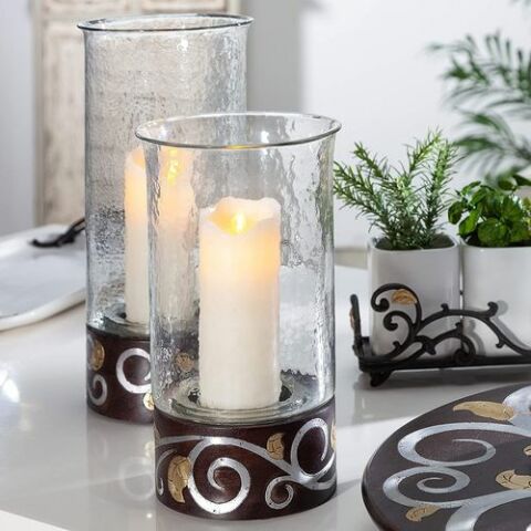 Wood/Inlay Candleholdr