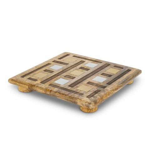 Inlay/Laser Weave Sqr Trivet