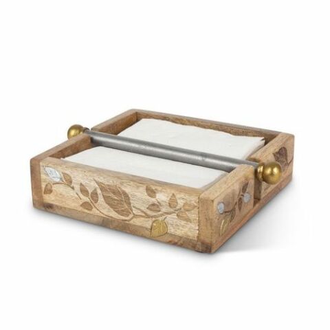 Inlay/Laser Leaf Napkin Holder