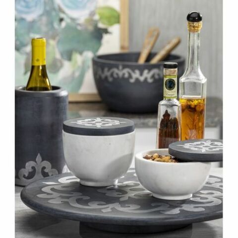 Wood/Inlay Lazy Susan