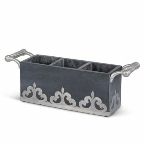 BW wood/metal inlay caddy