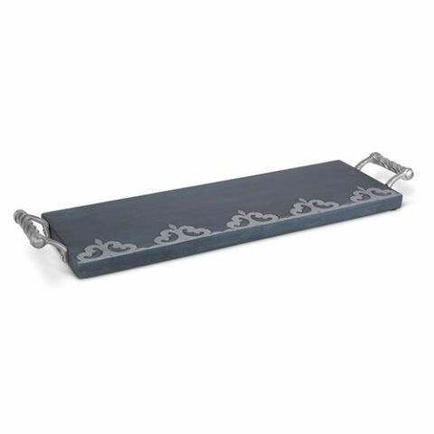 BW wood/mtl inlay Charcuterie
