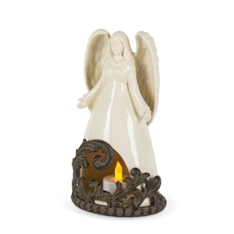Ceramic Angel with metal base
