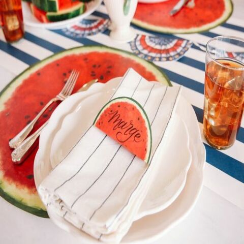 Die Cut Watermelon Placemat - 12 Sheets