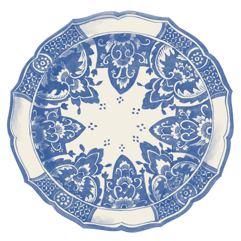 Die Cut China Blue Placemat - 12 Sheets