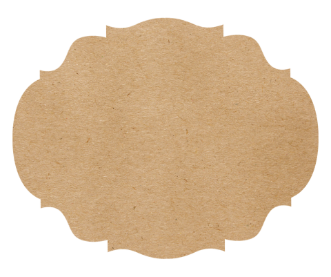 Die Cut Kraft French Frame Placemat - 12 Sheets