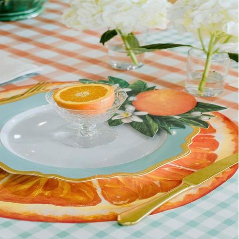 Die-Cut Orange Slice Placemat