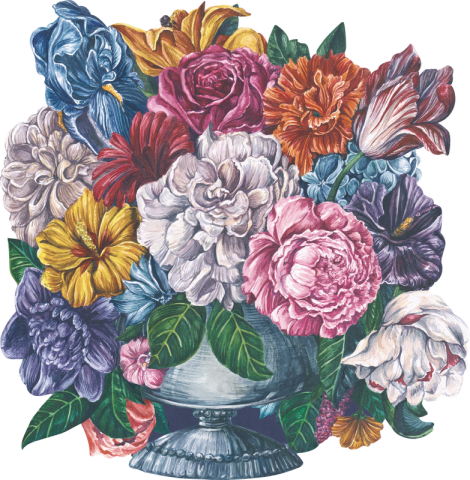 Die Cut Dutch Floral Placemat - 12 sheets