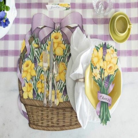 Die Cut Daffodil Basket Placemat - Pack of 12