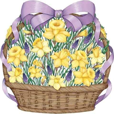 Die Cut Daffodil Basket Placemat - Pack of 12