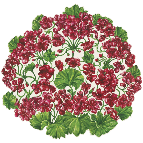 Die Cut Geranium Placemat - 12 sheets