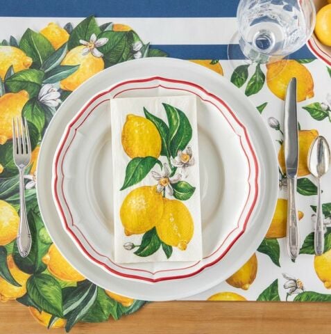 Die Cut Lemon Wreath Placemat - 12 sheets