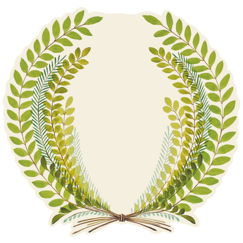 Die-cut Seedling Wreath Placemat