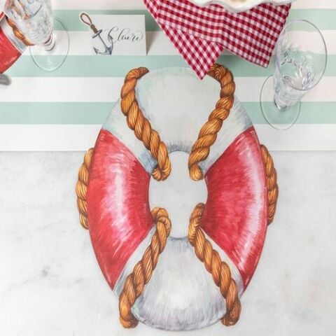 Die Cut Life Preserver Placemat - 12 sheets