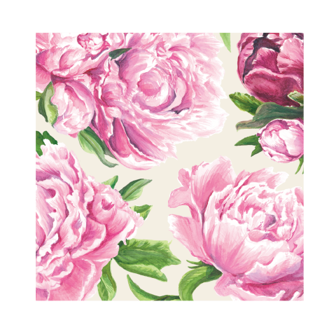 Peony Cocktail Napkin - pack of 20