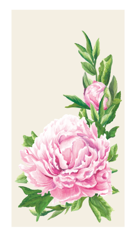 Peony Guest Napkin - pack of 16